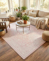 Tribal Terrace Treasures Collection Area Rug -  Incan Isle (Pink) Square Pink  lifestyle 44