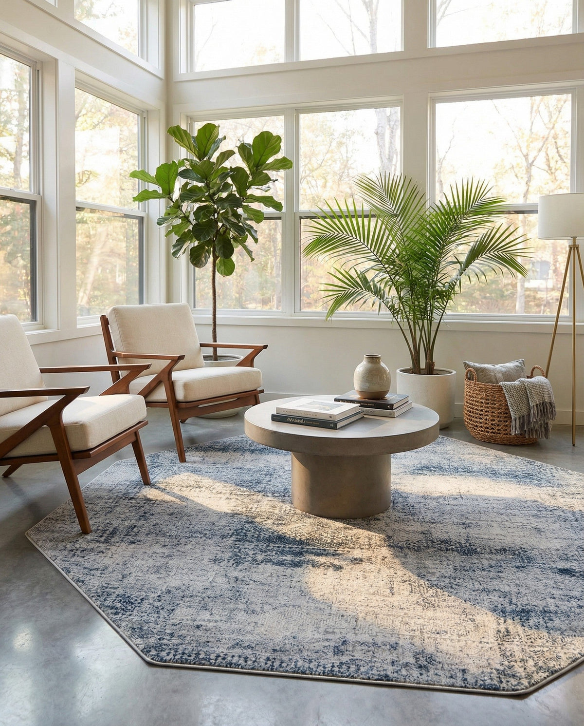 Bloomsbury Elegance Collection Area Rug -  Pimlico Octagon Blue  lifestyle 144