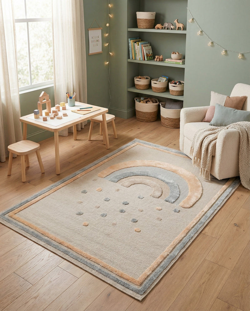 Wonder Tykes Collection Area Rug -  Frolicfield Rectangle Multi  lifestyle 4