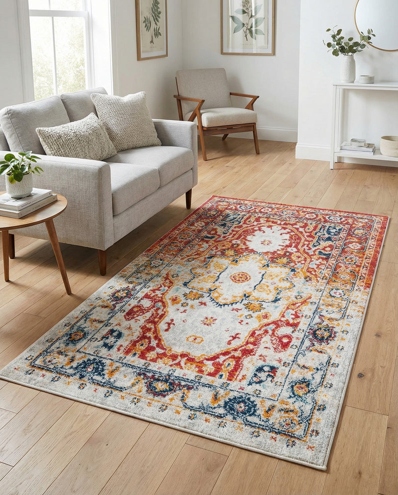 Parisian Elegance Collection Area Rug - Versailles (Rust Red) Rectangle Rust Red  lifestyle 24