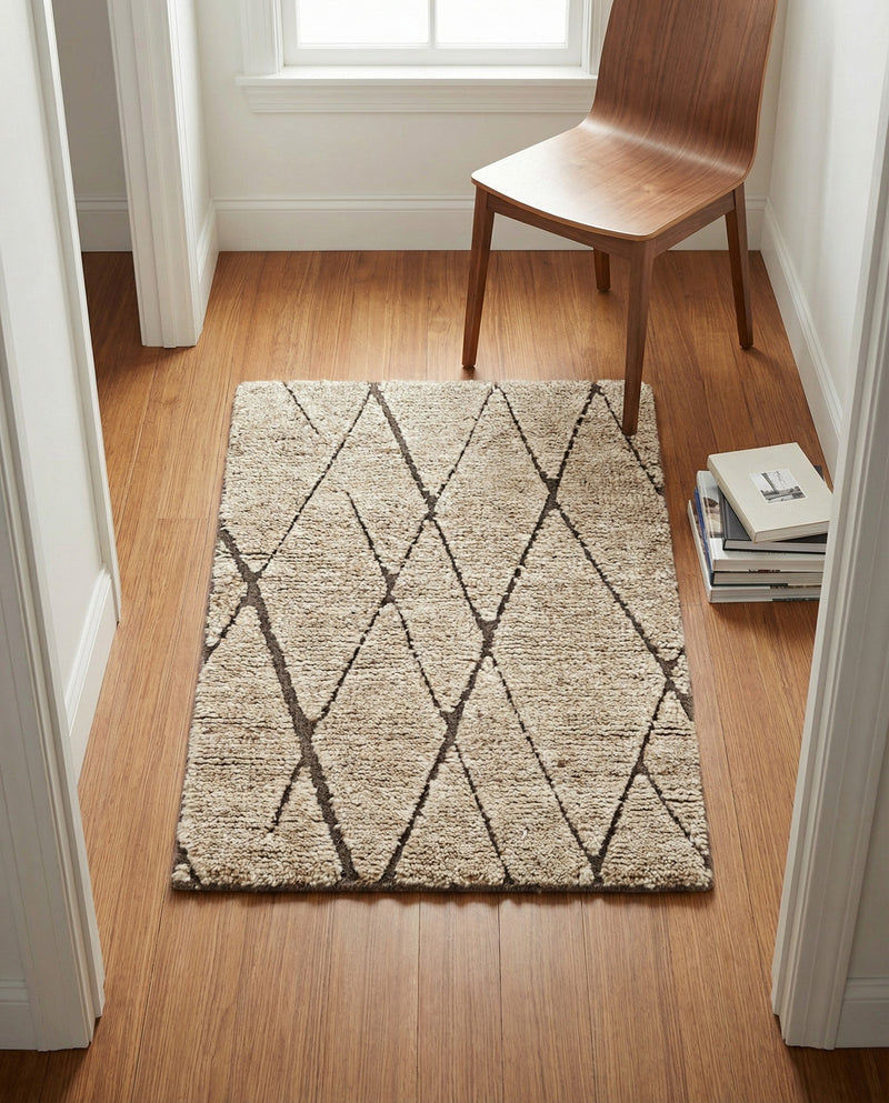 Sahara Berber Wool Collection Area Rug - Marrakesh Rectangle Camel Brown  lifestyle 15