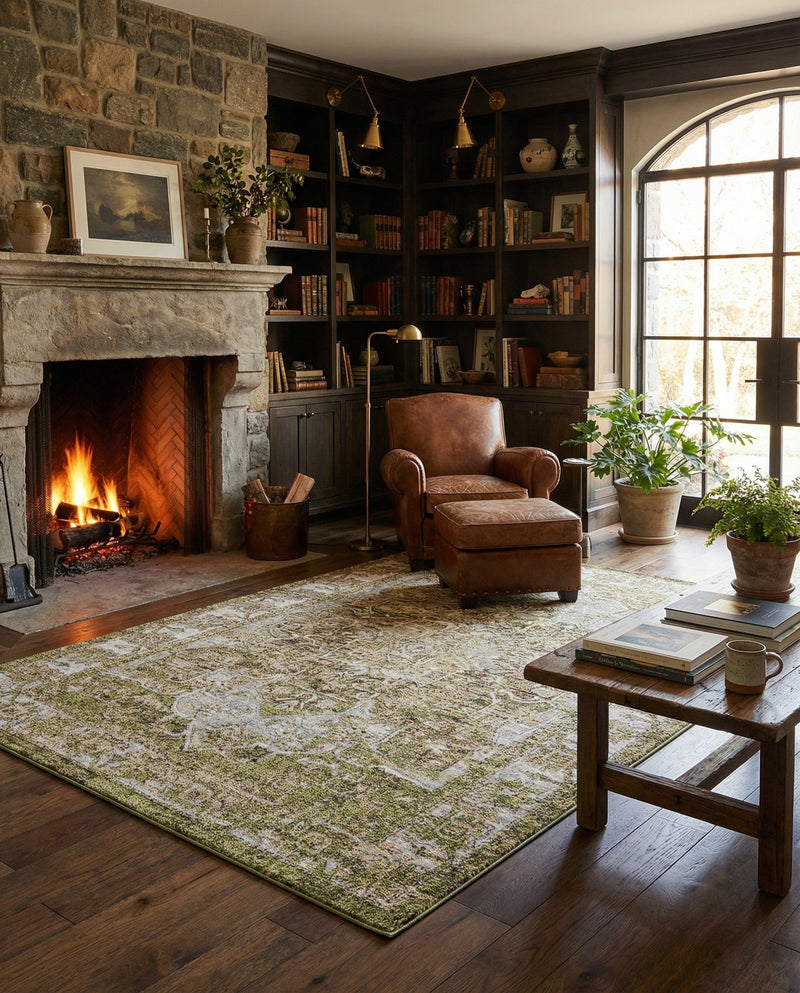 Savannah Soiree Collection Area Rug -  Everglade (Green) Rectangle Green  lifestyle 4