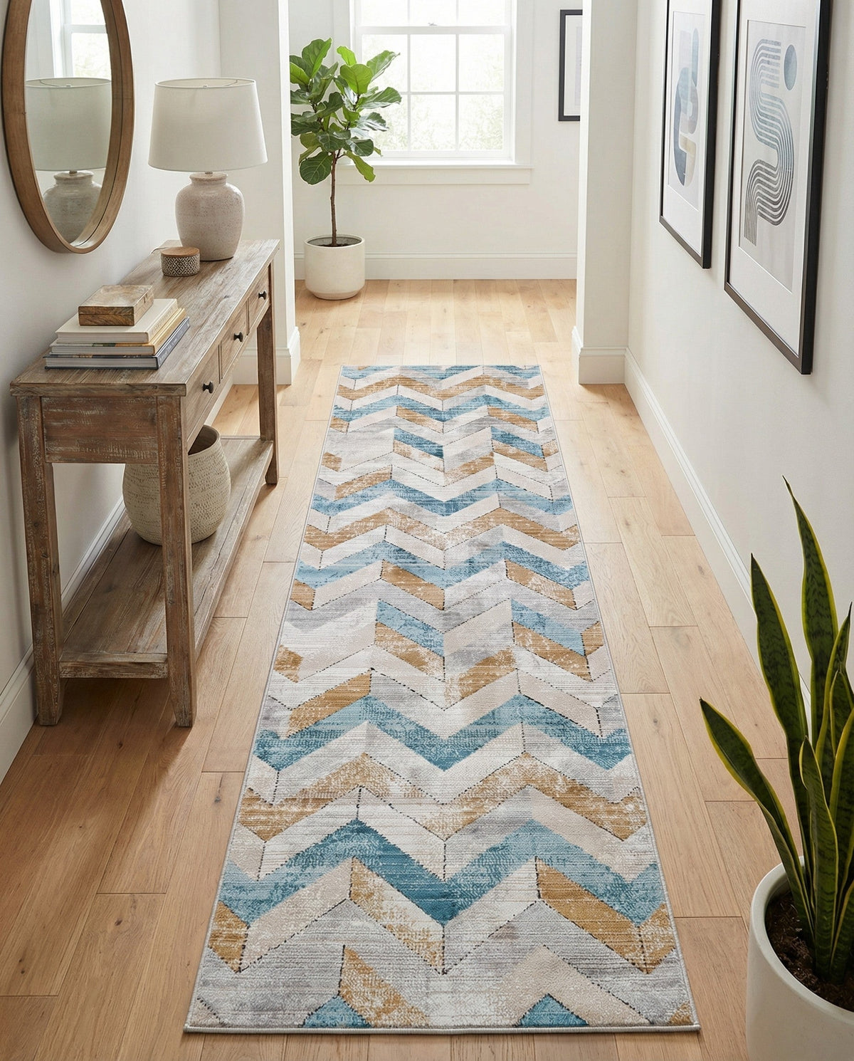 Dresden Elegance Collection Area Rug -  Bautzen Runner Blue  lifestyle 47