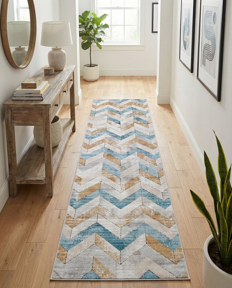 Dresden Elegance Collection Area Rug -  Bautzen Runner Blue  lifestyle 47