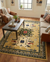 Tabriz Tapestries Collection Area Rug - Azerbaijan (Cream) Rectangle Cream  lifestyle 20