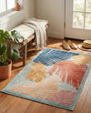 Seaside Blooms Collection Area Rug -  Tranquil Rectangle Multi  lifestyle 25