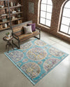 Arcadia Rugs Collection Area Rug -  Atlantis (Blue) Square Blue  lifestyle 71