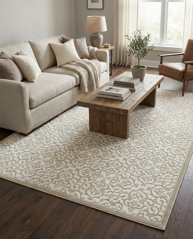 Andes Summit Collection Area Rug -  Pichincha Rectangle Snow White  lifestyle 21