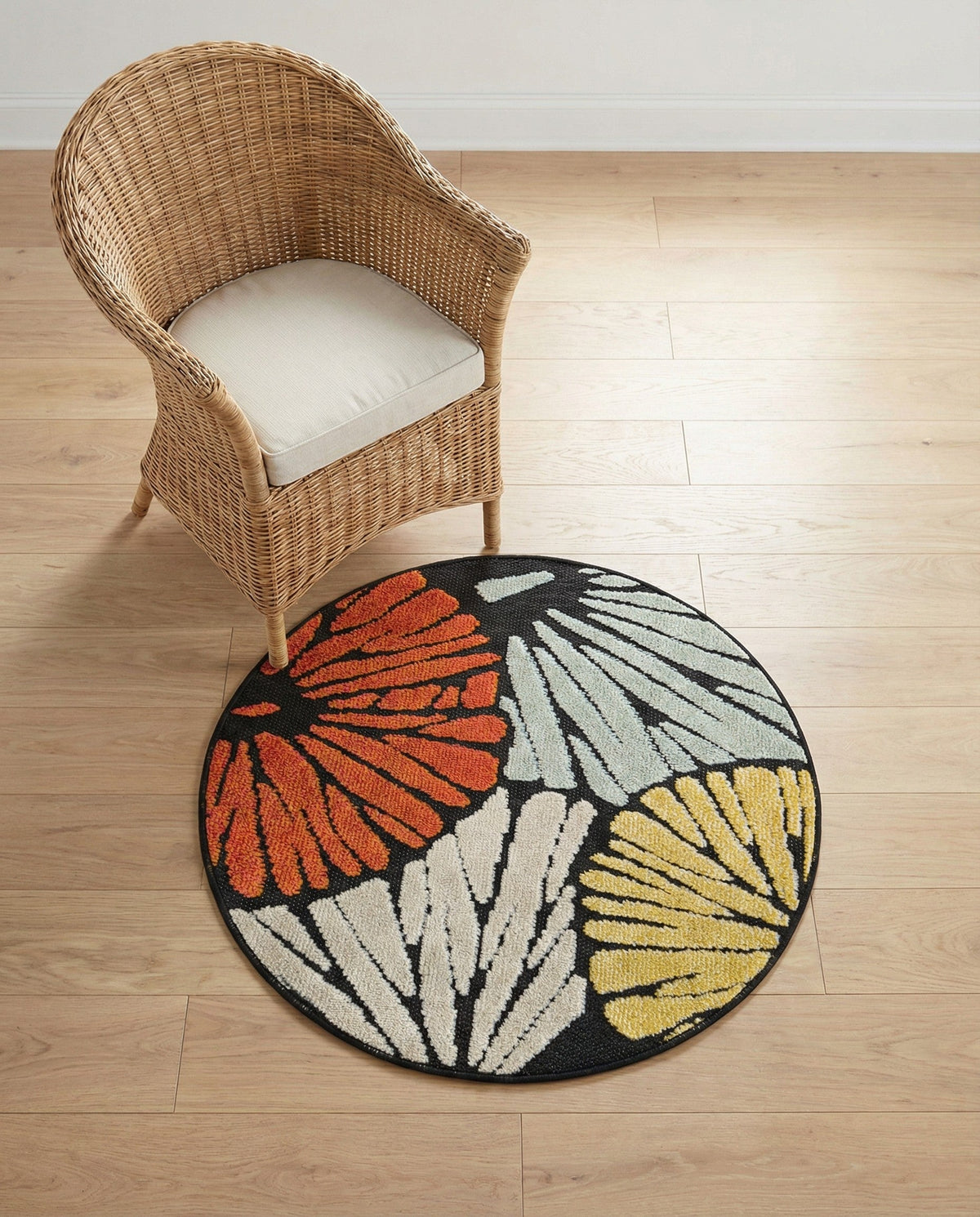 Outdoor Marrakesh Collection Area Rug -  Tetouan Round Multi  lifestyle 85
