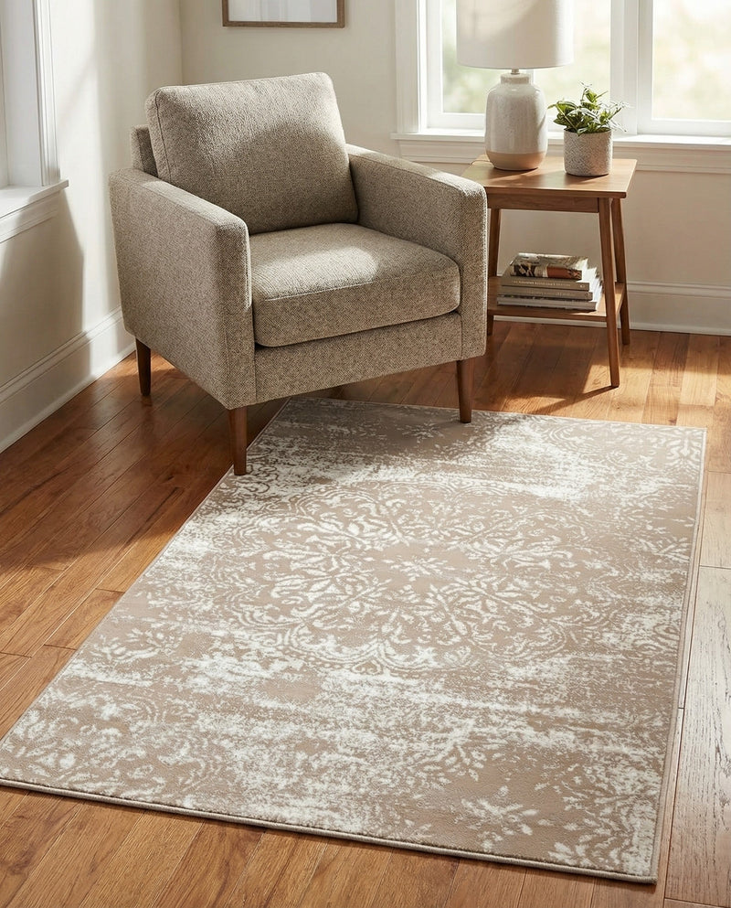 Riviera Elegance Collection Area Rug -  Monaco (Beige) Rectangle Beige  lifestyle 23