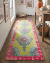Heritage Elegance Collection Area Rug -  Winterthur (Green) Runner Green  lifestyle 38