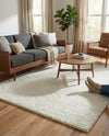 Cozy Comfort Shag Collection Area Rug - Haven (White) Rectangle White  lifestyle 23