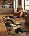 Bistro Lounge Collection Area Rug -  Latte Runner Multi  lifestyle 59