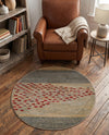 Zagros Oasis Collection Area Rug -  Kermanshah Round Blue  lifestyle 61