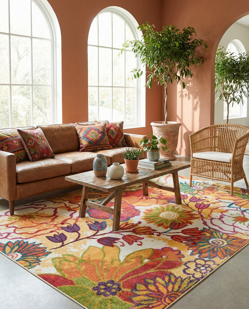 Venetian Elegance Collection Area Rug -  Accademia Rectangle Ivory  lifestyle 33