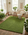 Plush Oasis Collection Area Rug - Serenity (Grass Green) Rectangle Grass Green  lifestyle 19