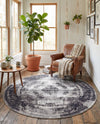 Copenhagen Comfort Collection Area Rug -  Roskilde Round Gray  lifestyle 52