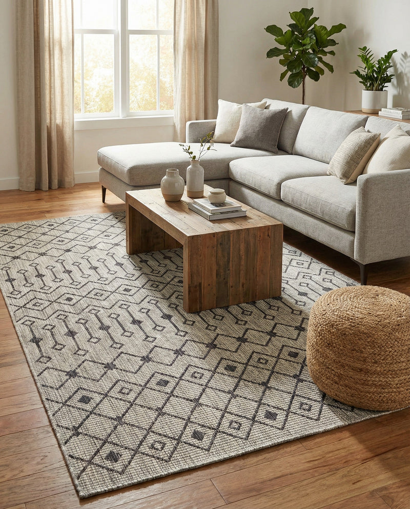 Savannah Pergola Collection Area Rug -  Pergola (Gray) Rectangle Gray  lifestyle 9