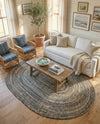 Woven Udaipur Collection Area Rug - Sahara Oval Natural  lifestyle 49