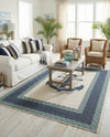 Seaside Haven Rugs Collection Area Rug -  Coralreef Rectangle Navy Blue  lifestyle 17