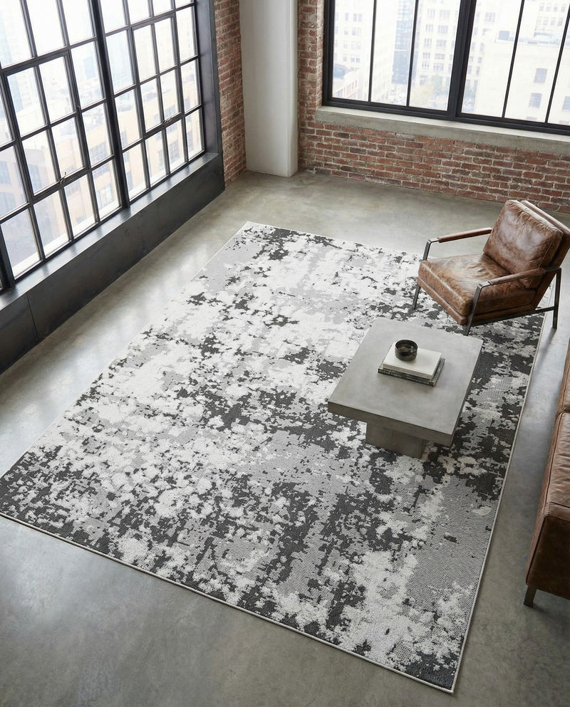 Cathedral Elegance Collection Area Rug -  Basilica Rectangle Black  lifestyle 65