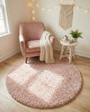 Alpine Plush Collection Area Rug -  Cortina (Dusty Rose) Round Dusty Rose  lifestyle 51