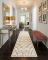 Hollywood Luxe Collection Area Rug -  Beverly (White Gold) Runner White Gold  lifestyle 64