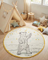 Wonder Tykes Collection Area Rug -  Pixie Round Ivory and Gray  lifestyle 38