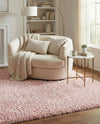 Eternal Plush Oasis Collection Area Rug -  Tranquility (Pink Lace) Square Pink Lace  lifestyle 57