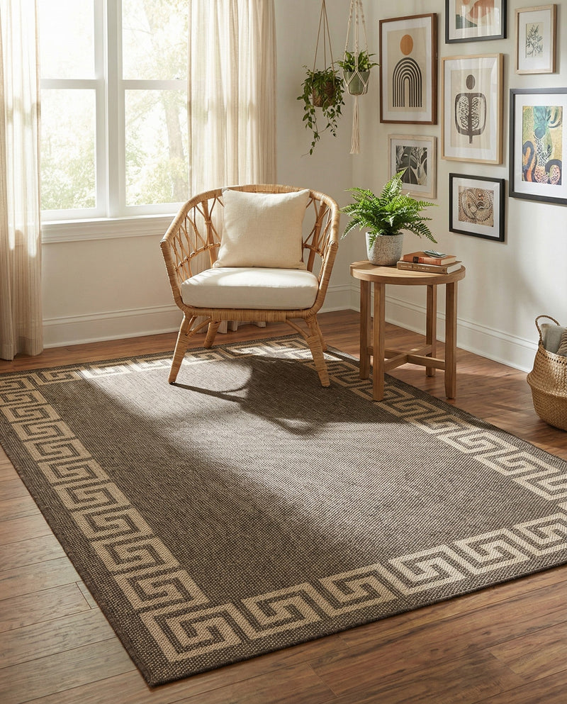 Sahara Sands Collection Area Rug -  Elephantine Rectangle Brown  lifestyle 23