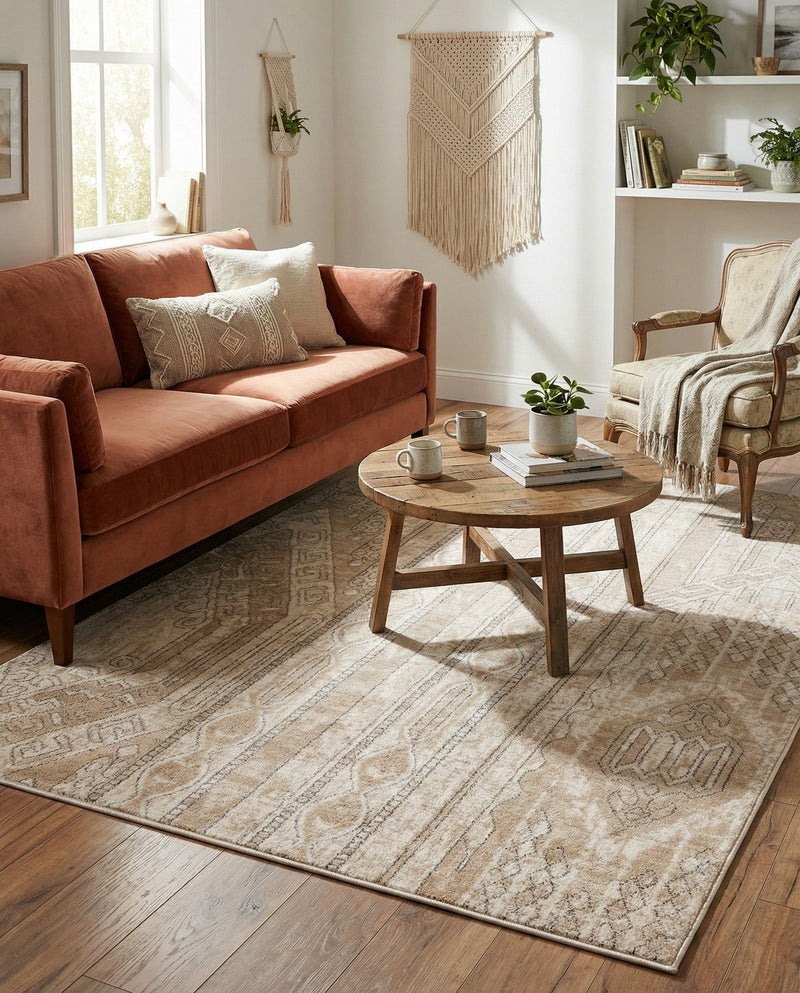 Cascade Range Collection Area Rug - Hood (Ivory) Rectangle Ivory  lifestyle 26