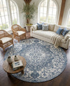Urban Oasis Rugs Collection Area Rug -  Penthouse (Blue) Round Blue  lifestyle 66