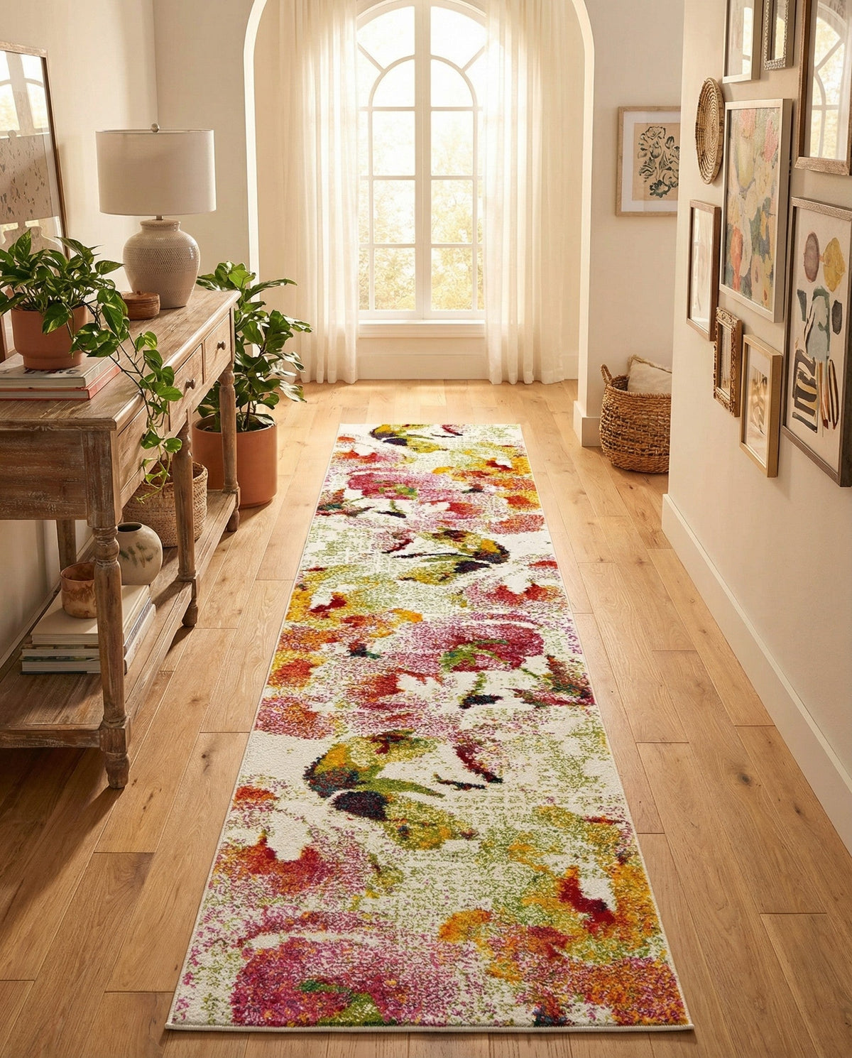 Venetian Elegance Collection Area Rug -  Marghera Runner Ivory  lifestyle 74