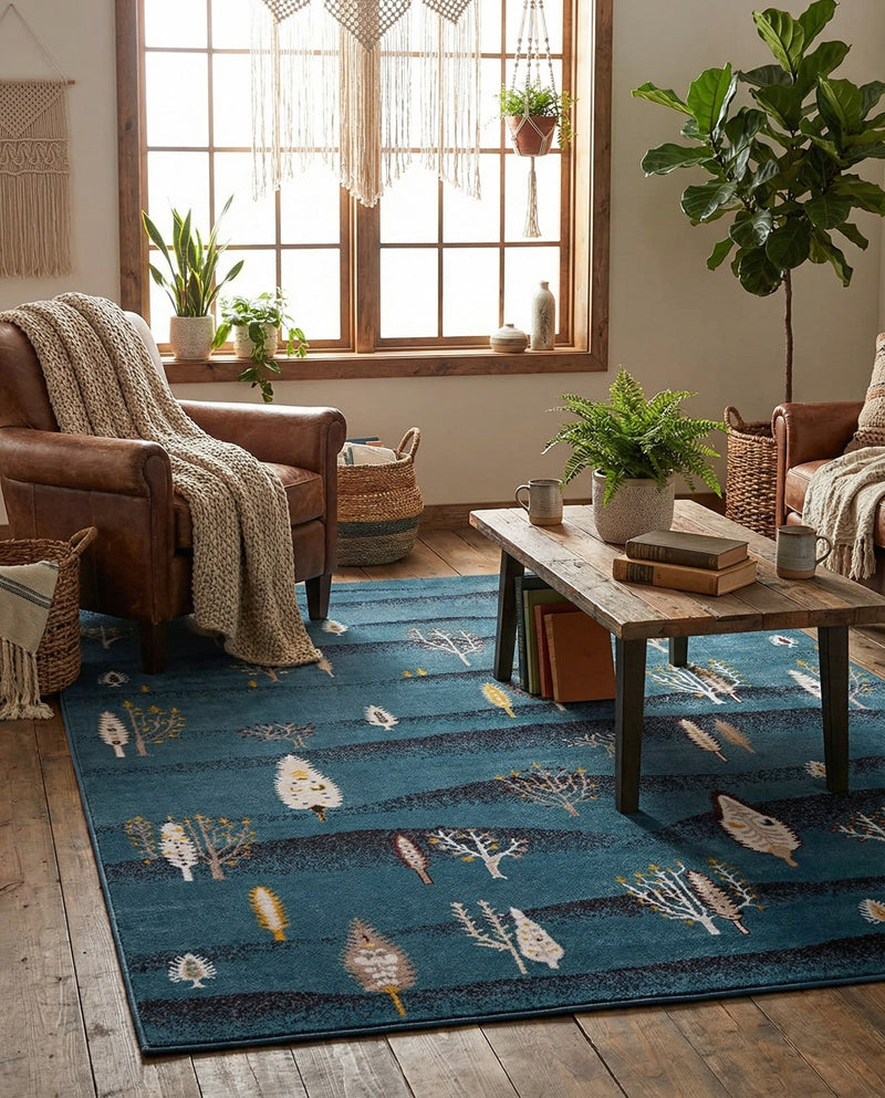 Coastal Haven Collection Area Rug -  Surfside Rectangle Blue  lifestyle 42