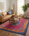 Caribbean Cove Collection Area Rug -  Nevis Rectangle Fuchsia  lifestyle 30