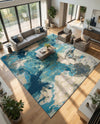 Urban Terrace Collection Area Rug -  Gazebo Square Blue and Ivory  lifestyle 41