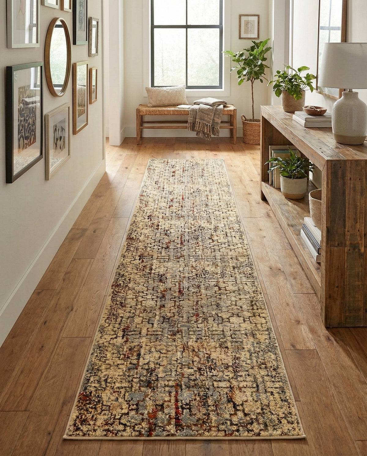 Neptune Elegance Collection Area Rug -  Proteus Runner Beige Cream  lifestyle 105