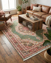 Caribbean Breeze Collection Area Rug -  Windward Rectangle Green  lifestyle 48