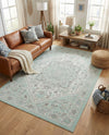 Savannah Series Collection Area Rug - Charleston (Mint) Rectangle Mint  lifestyle 7