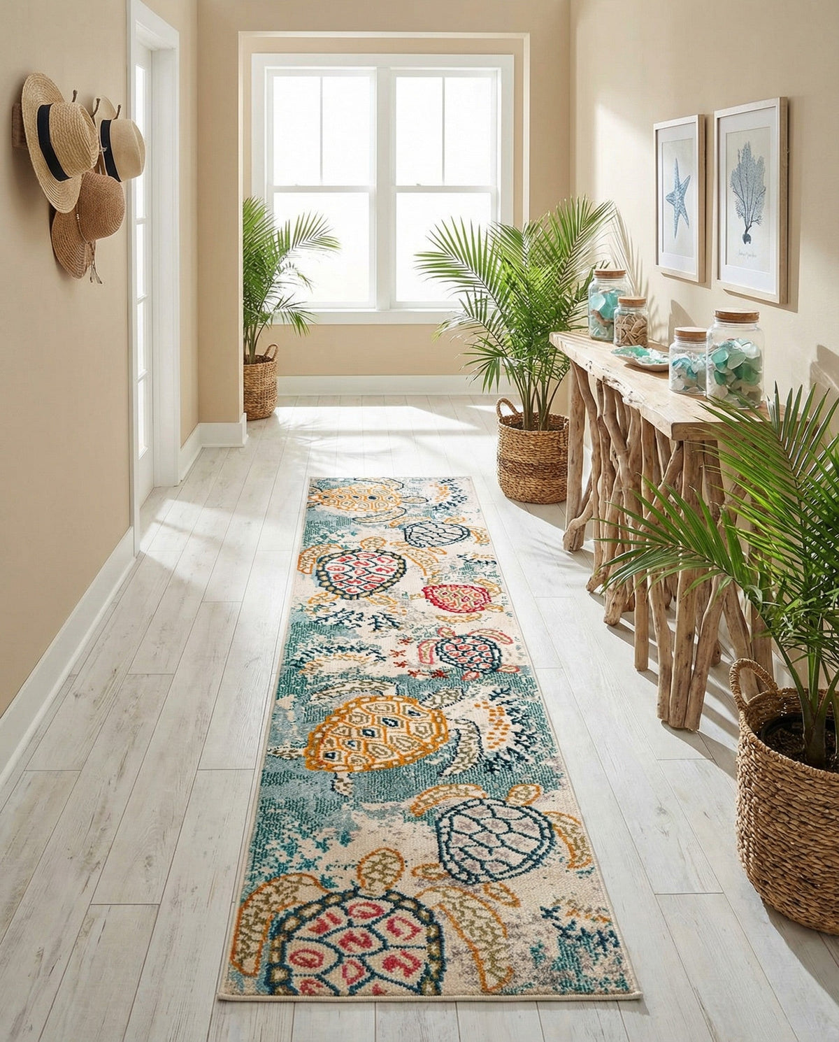 Sorrento Shores Collection Area Rug -  Massa Runner Beige  lifestyle 50