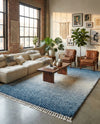 Cozy Cove Shag Collection Area Rug -  Lagoon Rectangle Blue  lifestyle 30