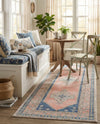 Savannah Series Collection Area Rug -  Augusta (French Blue) Runner French Blue  lifestyle 78