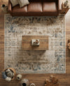 Coastal Manor Collection Area Rug -  Pierpoint Square Blue Cream  lifestyle 63