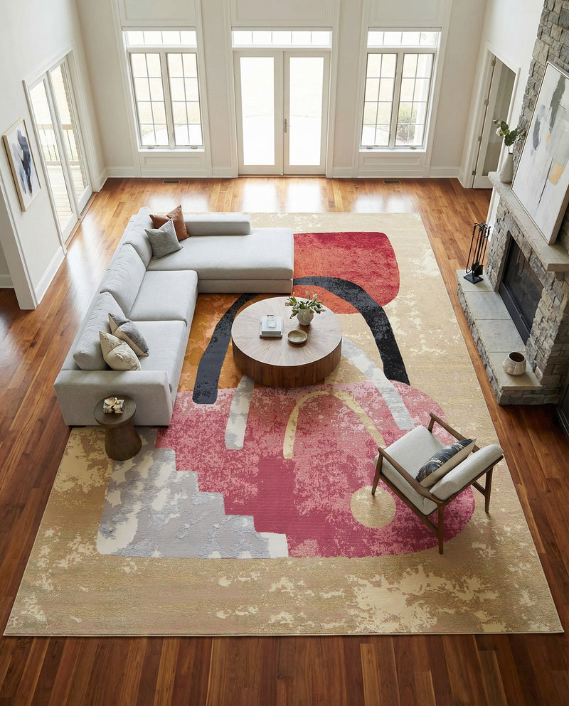 Urban Terrace Collection Area Rug -  Skyline Rectangle Multi  lifestyle 12