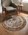 Neptune Elegance Collection Area Rug -  Galatea (Blue) Round Blue  lifestyle 63