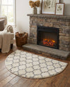 Lattice Gardens Collection Area Rug -  Bloomfield (Beige and Gray) Hearth Beige and Gray  lifestyle 70