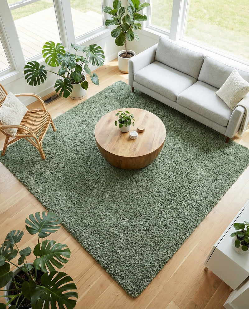 Alpine Plush Collection Area Rug -  Cortina (Sage) Square Sage  lifestyle 46