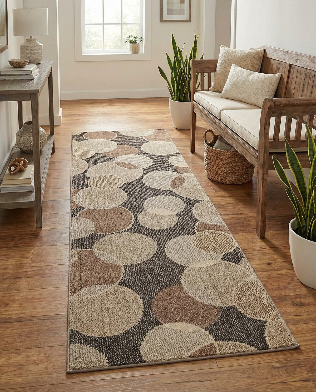 Chromatic Oasis Collection Area Rug -  Zephyr Runner Gray  lifestyle 130