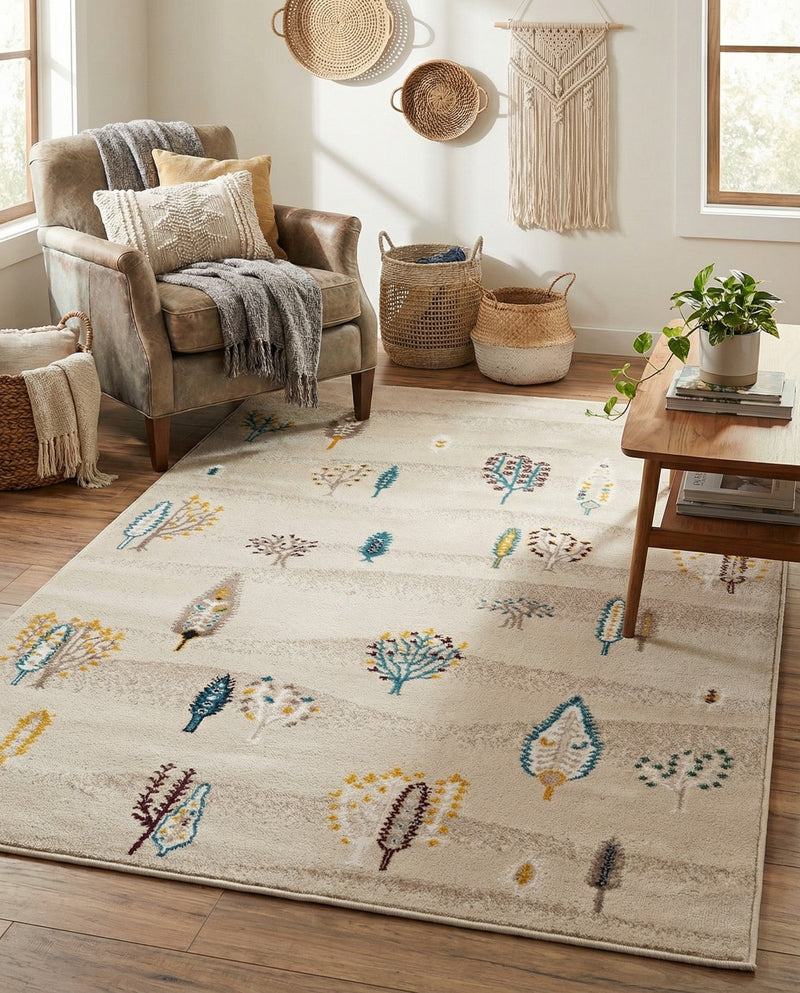 Coastal Haven Collection Area Rug -  Surfside Rectangle Ivory  lifestyle 19