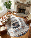 Desert Modern Eco Rug Series Collection Area Rug - Sedona Round Multi  lifestyle 56